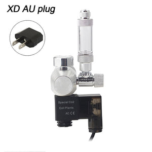 Aquarium CO2 Regulator Magnetic Solenoid Check Valve Fish Tank CO2 Pressure Reducing Valve DIY CO2 Control System Kit 220V 110V