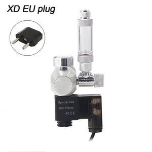 Aquarium CO2 Regulator Magnetic Solenoid Check Valve Fish Tank CO2 Pressure Reducing Valve DIY CO2 Control System Kit 220V 110V