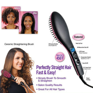 2018 Simply Straight hair straightening irons the ceramic straightening brush quality results in minutes straighten