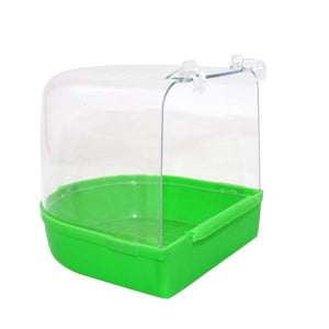 1Pcs Plastic Bird Water Bath Box Bathtub Shower Box Case Parrot for Parakeet Finch Pet Cage Hanging Bowl Birdbath Bird Supplies
