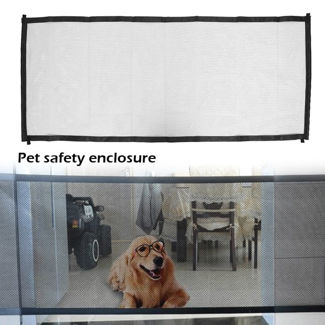 Dog Gate Magic Pet Pet Fence safety Barrier Folding Cat Dog Door Ramps Guard Indoor Outdoor Pet Supplies Puppy Dog Mesh Gate